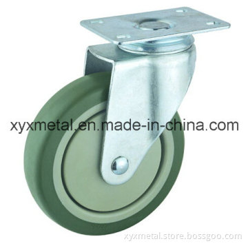 Medium Duty Caster Rotating Caster. Double Bearing PVC Materials with Plastic Dust Cover Mute Design. Meduim Duty Caster